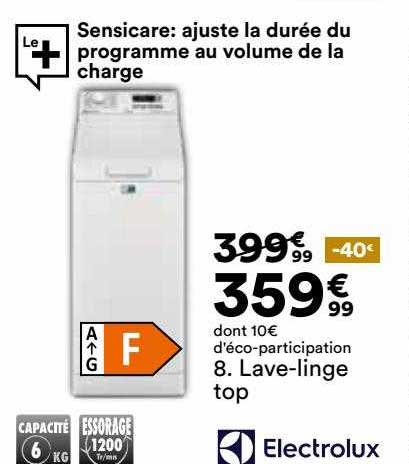 lave-linge top electrolux