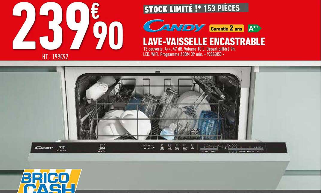 Lave-vaisselle Encastrable Candy