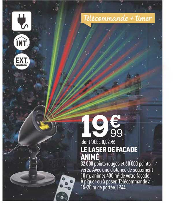 le laser de façade animé