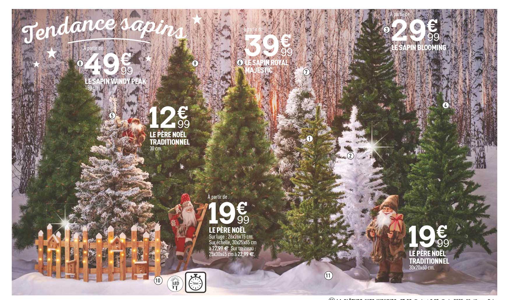 le sapin windy peak, le sapin royal majestic, le père noël traditionnel, le père noël, le sapin blooming