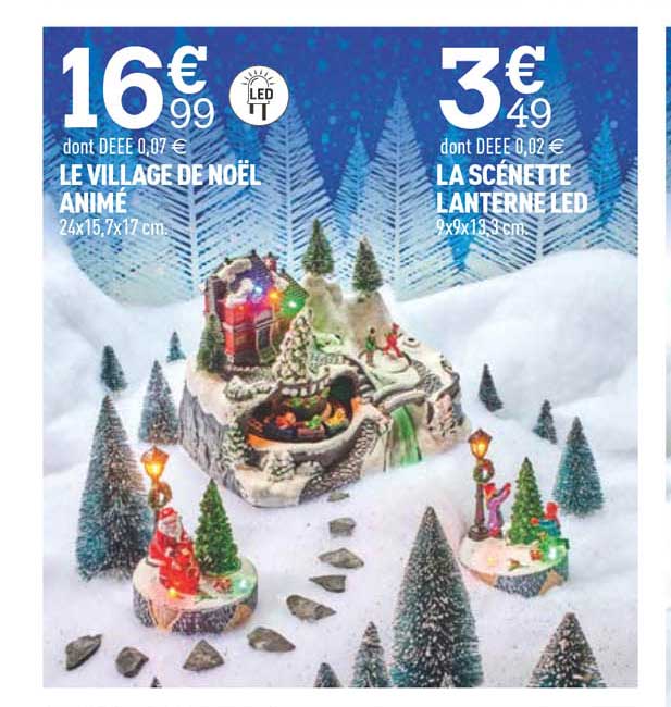 le village de noël animé, la scénette lanterne led