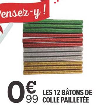 les 12 bâtons de colle pailletée