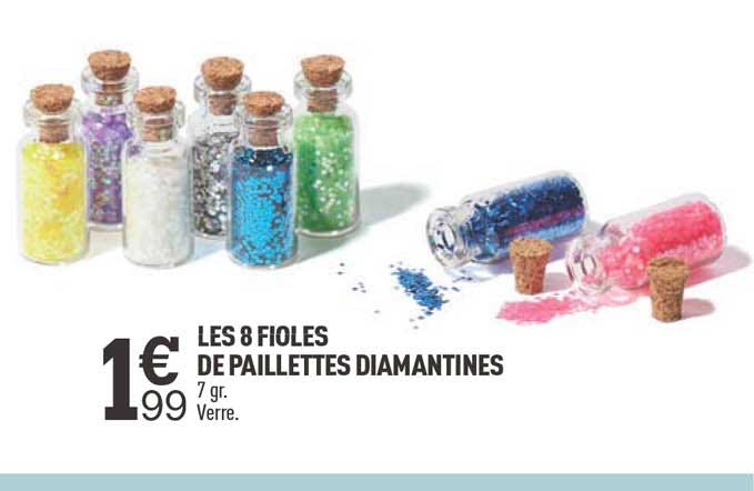les 8 fioles de paillettes diamantines