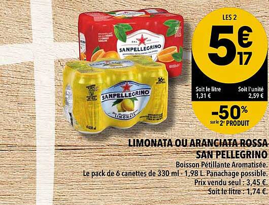 limonata ou aranciata rossa san pellegrino