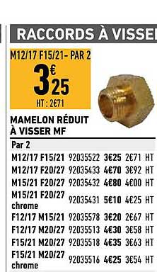 mamelon réduit à visser mf