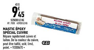 mastic époxy spécial cuivre