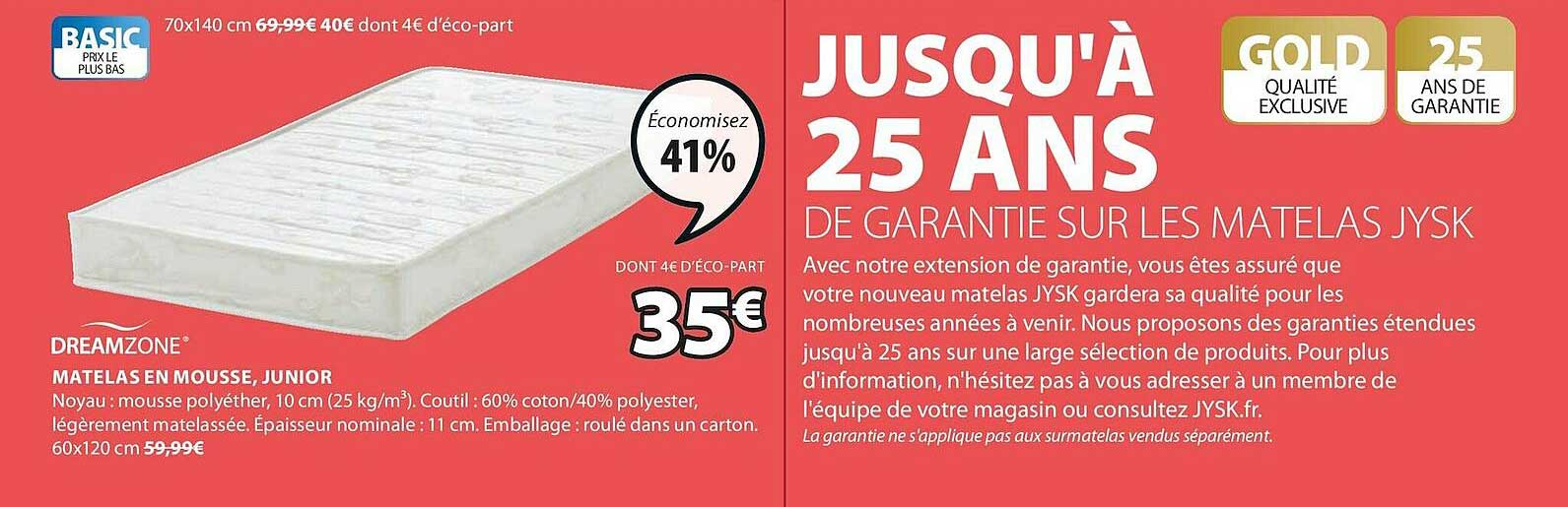 Matelas En Mousse, Junior Dreamzone