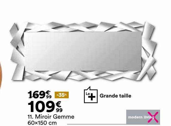 miroir gemme 60 x 150 cm