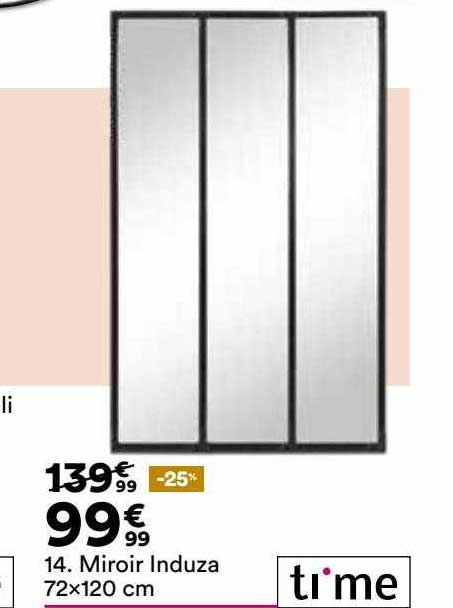 miroir induza 72 x 120 cm time