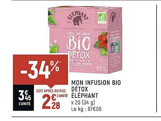 Mon Infusion Bio Détox éléphant