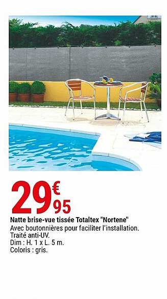 natte brise-vue tissée totaltex "nortene"