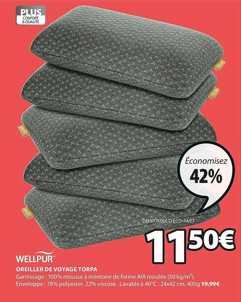 Oreiller De Voyage Torpa Wellpur