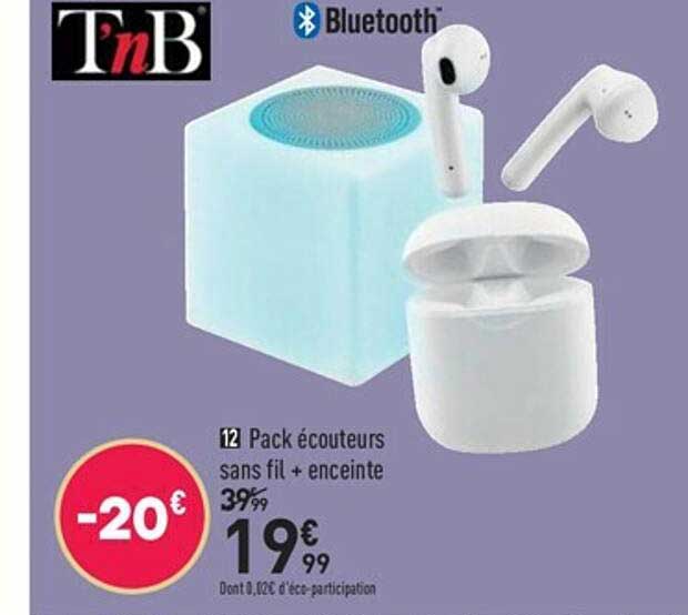 Pack écouteurs Sans Fil + Enceinte Tnb