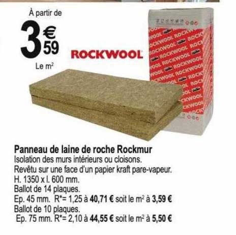 panneau de laine de roche rockmur rockwool