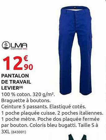 pantalon de travail levier lma