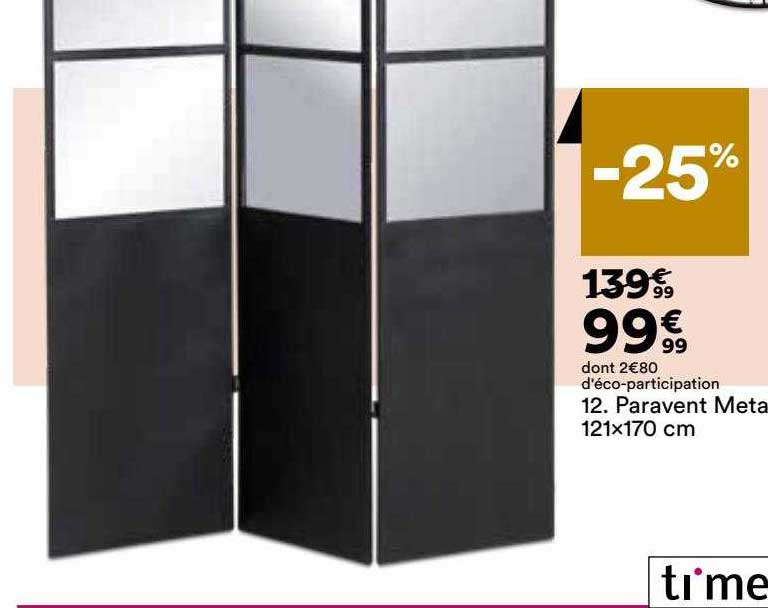 paravent meta 121 x 170 cm time