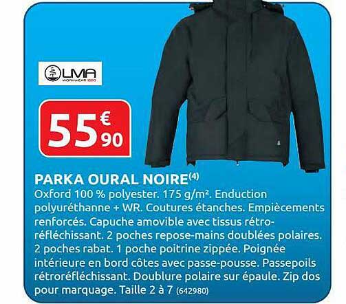 parka oural noire lma