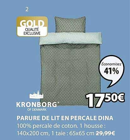 parure de lit en percale dina kronborg