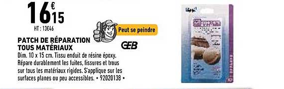 patch de réparation tous matériaux