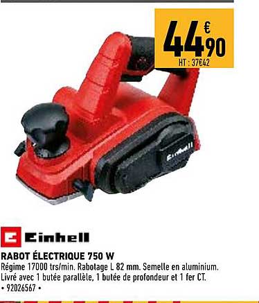 Rabot électrique 750 W Einhell