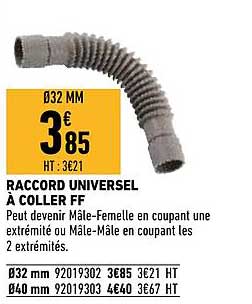 raccord universel à coller ff