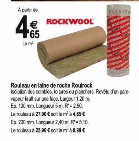 rouleau en laine de roche roulrock