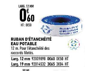 ruban d'étanchéité eau potable