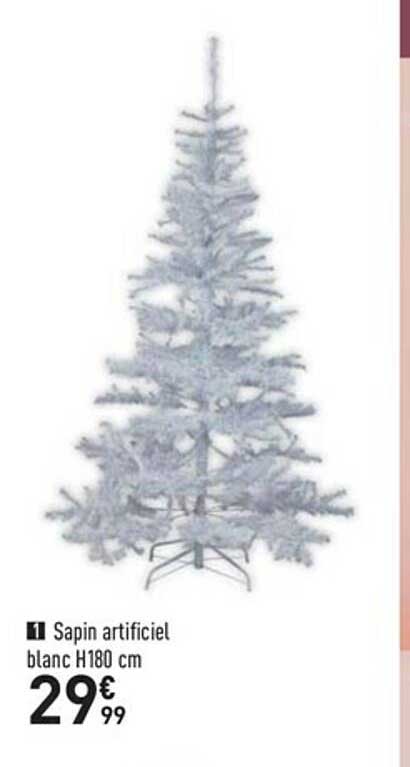 sapin artificiel blanc h. 180 cm