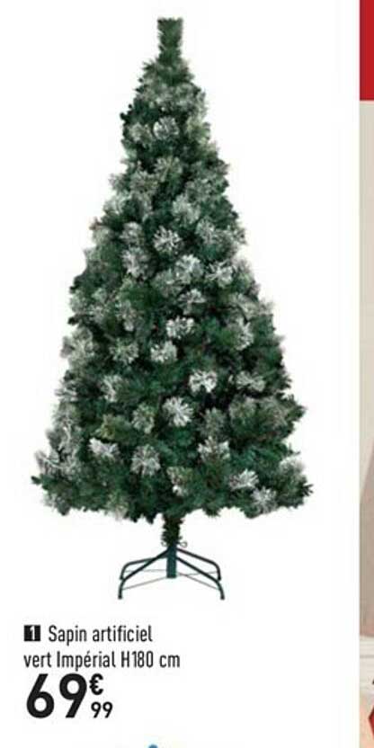 sapin artificiel vert impérial h. 180 cm