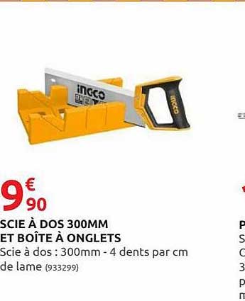 scie à dos 300mm et boîte à onglets