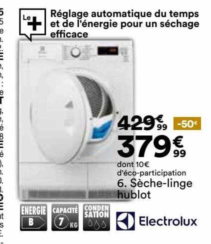 sèche-linge hublot electrolux