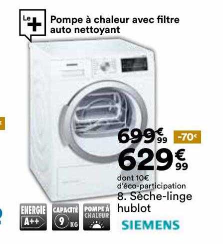 sèche-linge hublot siemens