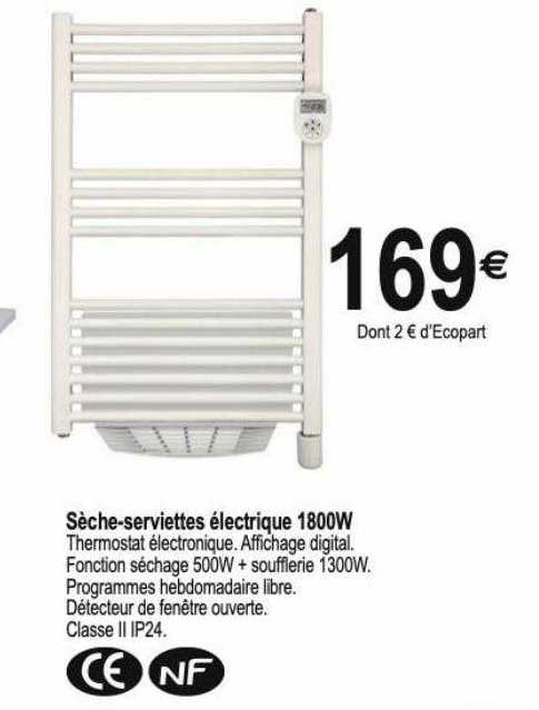 sèche-serviettes électrique 1800w