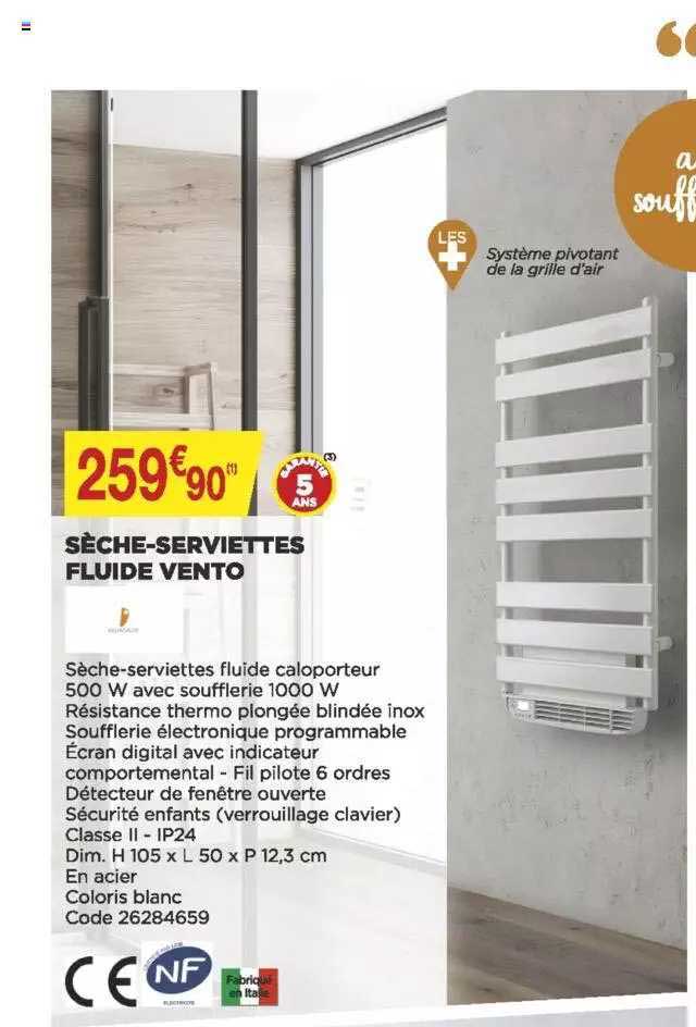 sèche-serviettes fluide vento