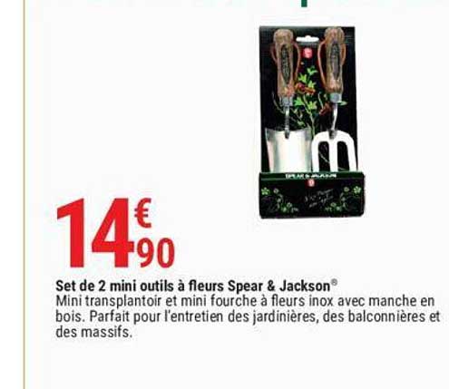 set de 2 mini outils à fleurs spear & jackson