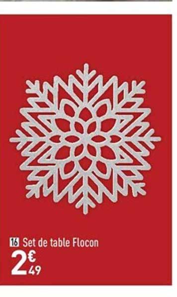 set de table flocon