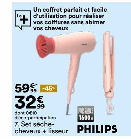 Set Sèche-cheveux + Lisseur Philips