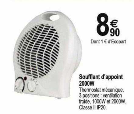 soufflant d'appoint 2000w
