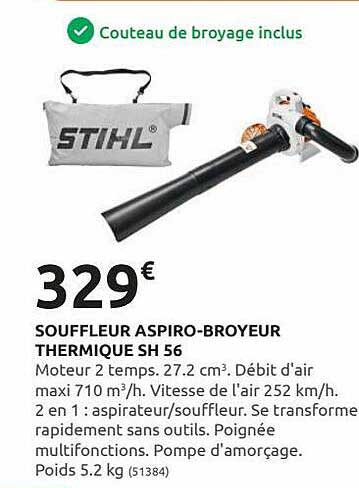 souffleur aspiro-broyeur thermique sh 56 stihl