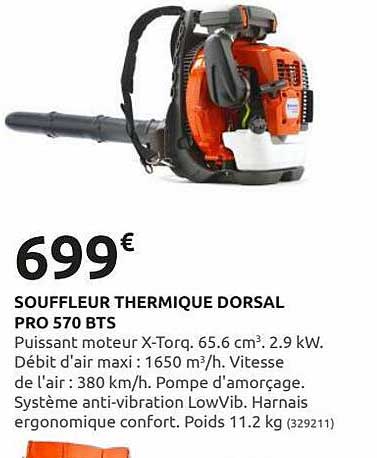 souffleur thermique dorsal pro 570 bts