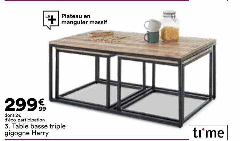 table basse triple gigogne harry