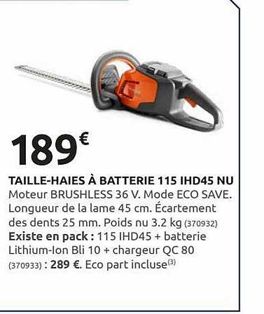 taille-haies à batterie 115 ihd45 nu