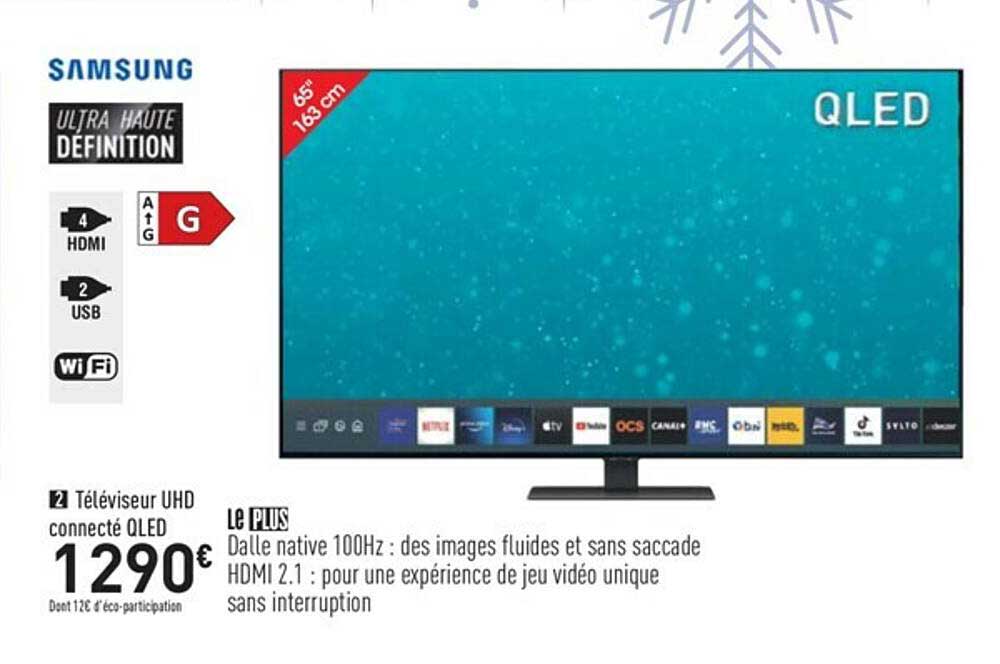 Téléviseur Uhd Connecté Qled Samsung