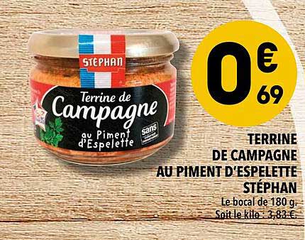 terrine de campagne au piment d'espelette stéphan