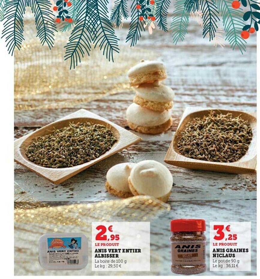 anis vert entier albisser, anis graines niclaus