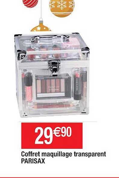 coffret maquillage transparent parisax