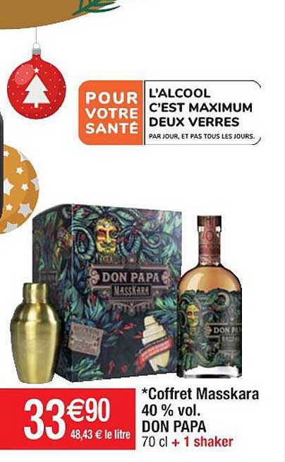 coffret masskara 40% vol. don papa