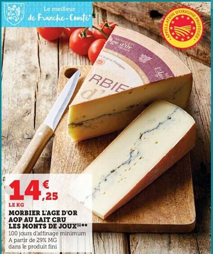morbier l'âge d'or aop au lait cru les monts de joux