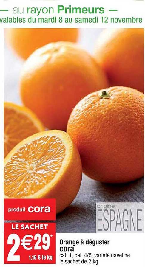 orange à déguster cora