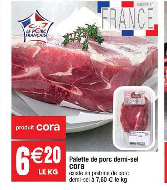 palette de porc demi-sel cora